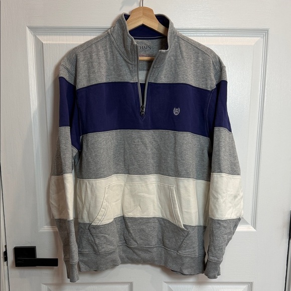 Chaps Other - Chaps Men's Zip-Up Sweater in Gray, Navy, and White